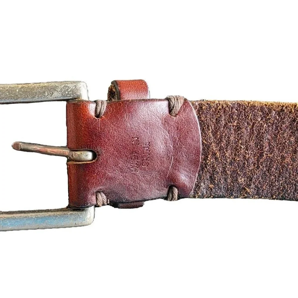 GAP Men's Brown Genuine Leather Belt Made In Italy 34